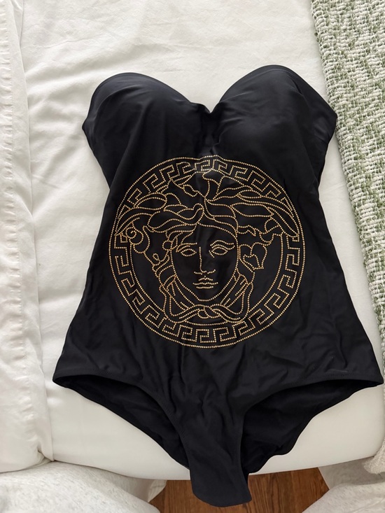 Versace Other - Versace Black One-Piece Swimsuit with Gold Medusa Emblem